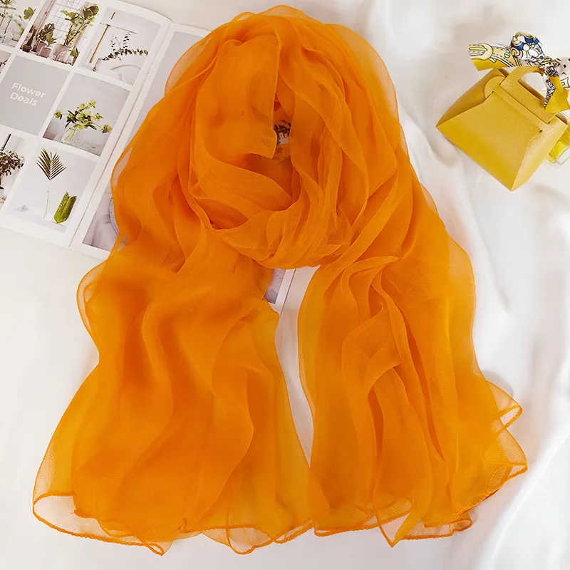 BYSIFA| New Black 100% Silk Scarf Hijab Elegant Long Neck Scarves Shawls Spring Fall Brand Accessories Head Scarf Cape 170*100 3