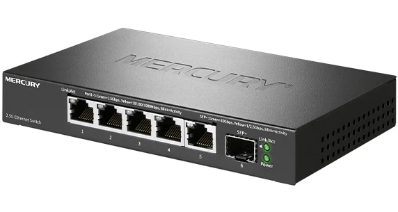 2.5 기가비트 이더넷 네트워크 스위치, SFP + 포트, 1/2.5/10Gbps, 5*2500Mbps RJ45 포트, IEEE 802.3bz, 3ab, 3x