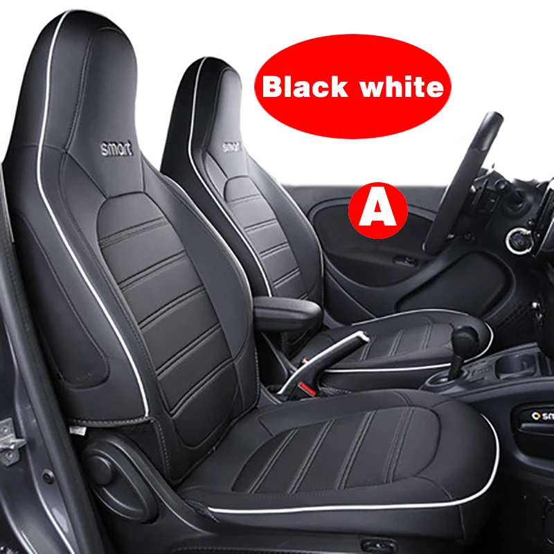 Auto sitz abdeckung Volle smart 453 450 451 Leder dekoration Vier  jahreszeiten atmungs kissen Für smart 453 fortwo auto styling