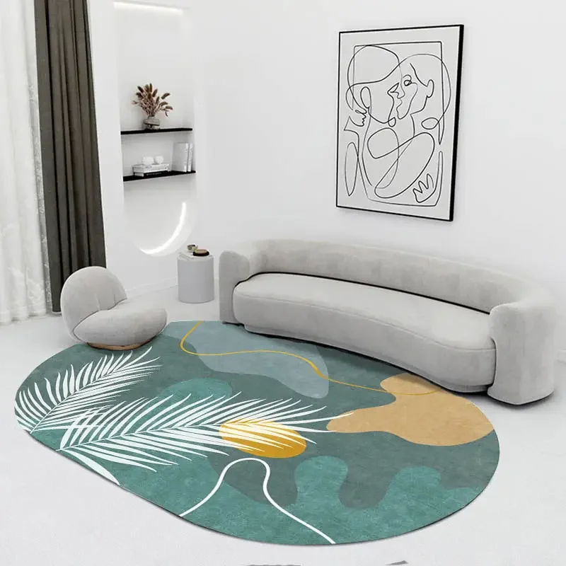 Creative Oval Carpet Living Room Decoration Carpets High Quality Rugs for Bedroom Home Decor Mat Lounge Rug Non-slip Porch Mats 2