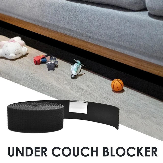  2 Rolls Toy Blocker for Under Couch Adjustable Bumper