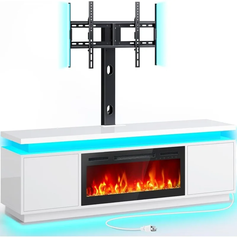 

Подставка для камина Rolanstar с подсветкой и розетками питания, подставка для телевизора с электрическим камином, развлекательный центр