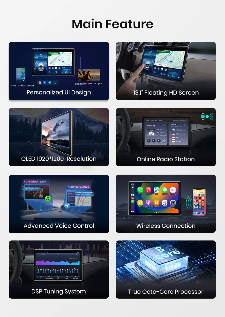 Android Autoradio für Peugeot 508 508SW 2011-2018 Multimedia Bildschirm Smart Systeme DSP SW BT GPS
