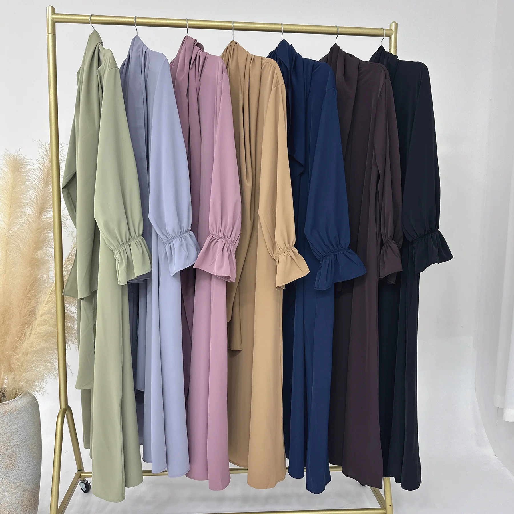 Jilbab One Piece Abaya Muslim Women Prayer Dress with Attached Hijab Scarf  Zipper Front Dubai Luxury Islamic Clothes Ramadan