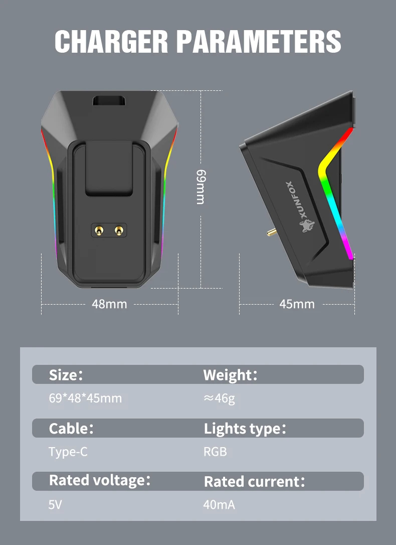 XUNFOX Wireless 2.4g Mouse Lightweight Competitive Game Mouse Charging Bluetooth Three-mode 1K Return Rate 12000DPI Computer