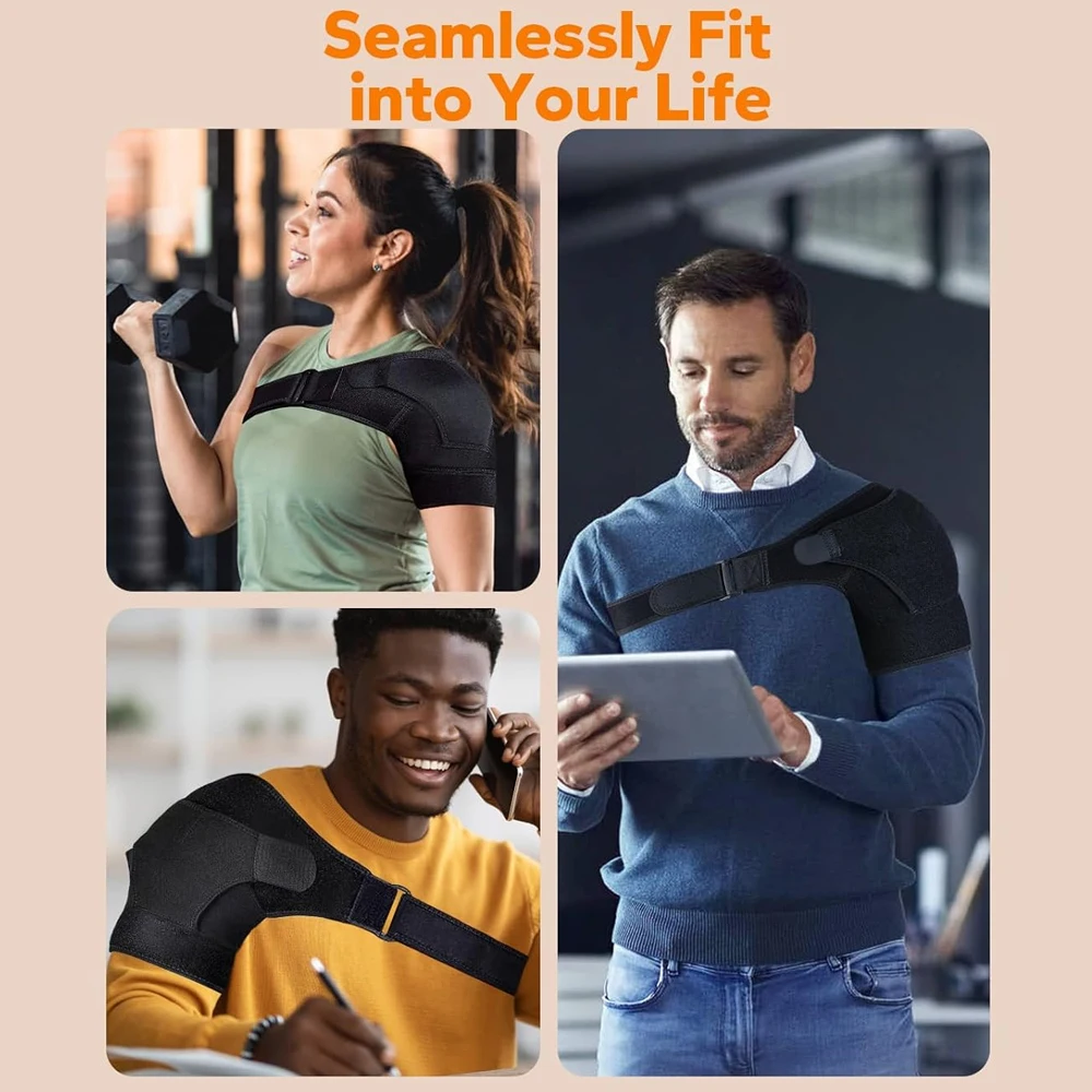 Recovery Shoulder Brace for Men and Women, Shoulder Support Sleeve for Torn Rotator Cuff, AC Joint Relief and Shoulder Stability