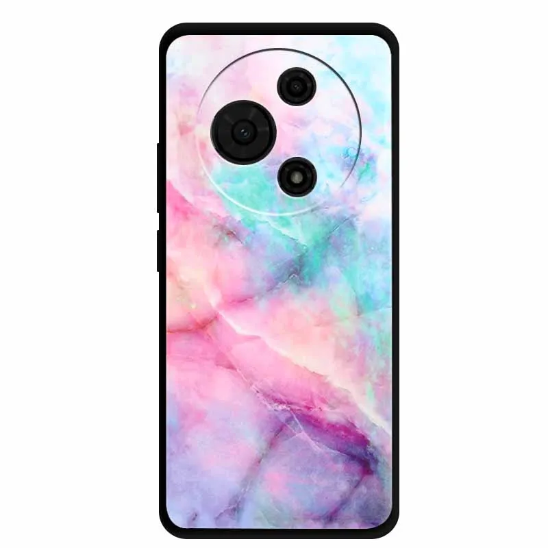 Gradient Marble Painted Silicone Phone Case - Shockproof Soft Cover