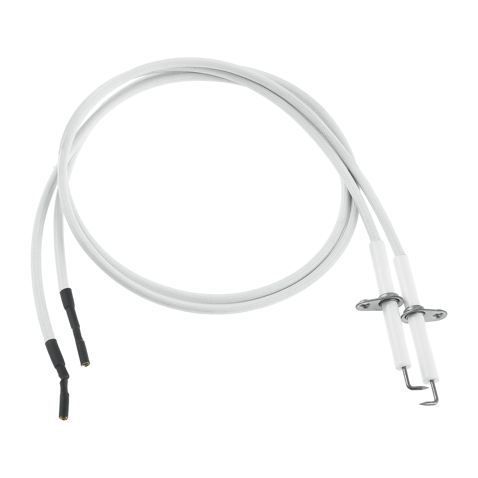 Ceramic Igniter Electrode w/700 mm Ignition Spark Plug Wire Used Push Button Piezo Igniter for Gas Grill /Fire Pit/Fireplace 2Pc