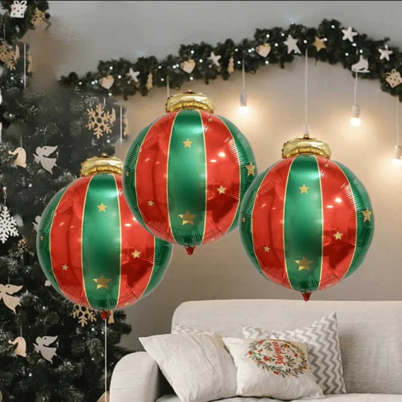 2PCS PACK 27IN Large Christmas Theme Hanging Ball Party Decoration Aluminum Film Balloon party decorations christmas decorations
