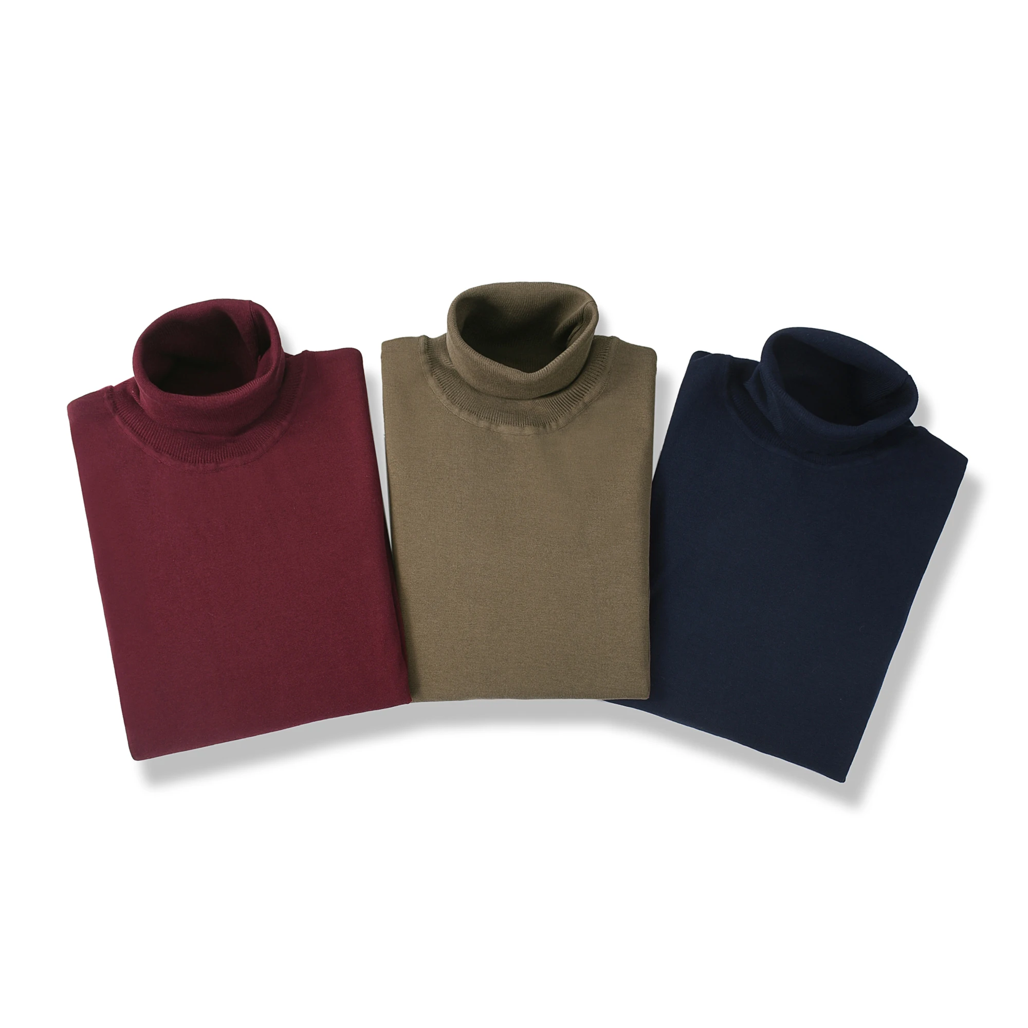 

Good quality autumn/winter new men's pony embroidered turtleneck warm knit sweater
