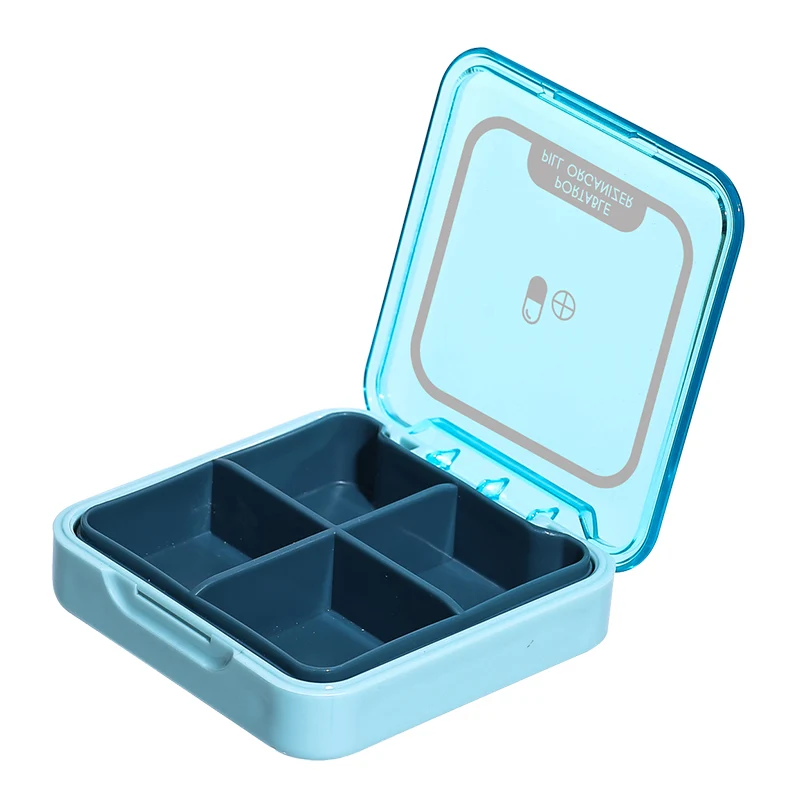 Compact Portable Pill Organizer and Storage Box