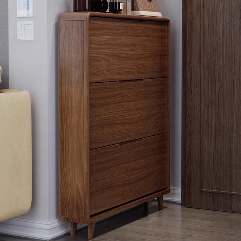 

Скандинавский ультратонкий обувной шкаф, простой современный самосвал, экономия места, деревянная стойка для обуви, прихожая, Zapateros, домашняя мебель KMSC