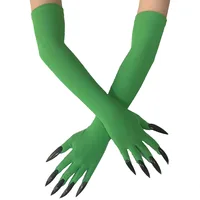 Cool Halloween gloves Green Ghost claws Dress up gloves Fashion black long nails Cosplay Halloween funny gloves C068