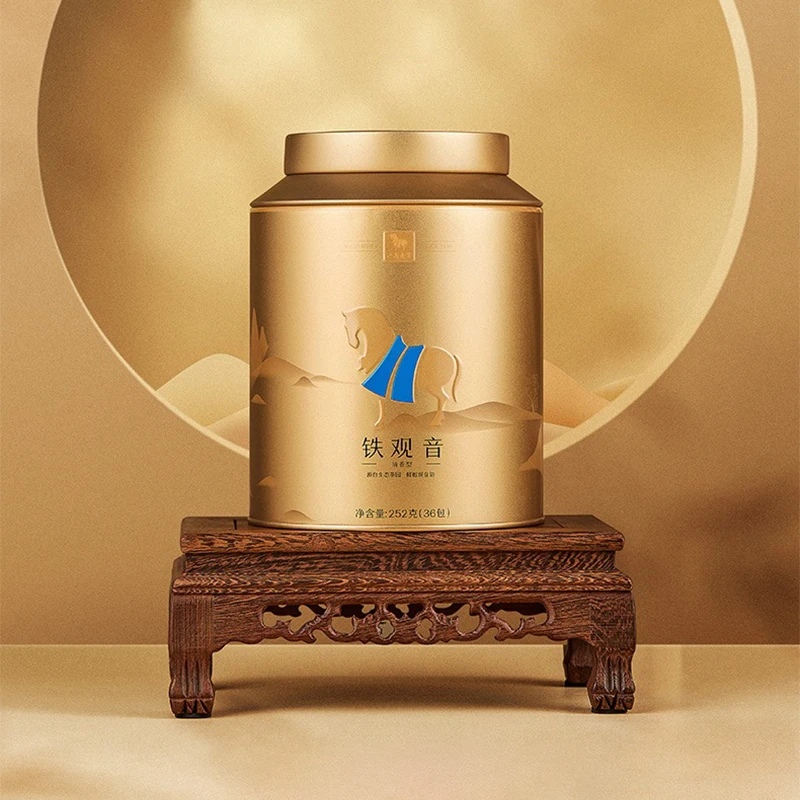 

2024 Spring New Chinese Oolong Tea Set Tieguanyin Tea Can 252g Gift Box Chinese Vacuum Plastic Package Bags Droshipping