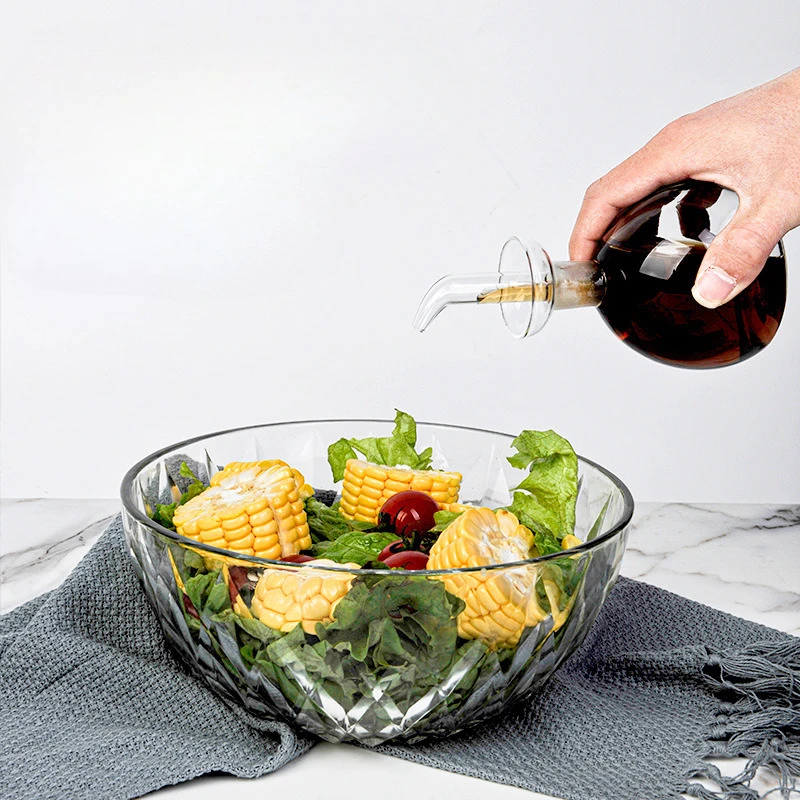 Nordic Glass Oil Pot, Seasoning Pot, Soy Sauce Bottle, Vinegar Pot, Household Kitchen Supplies, Leak-proof Oil Bottle, 1Pc