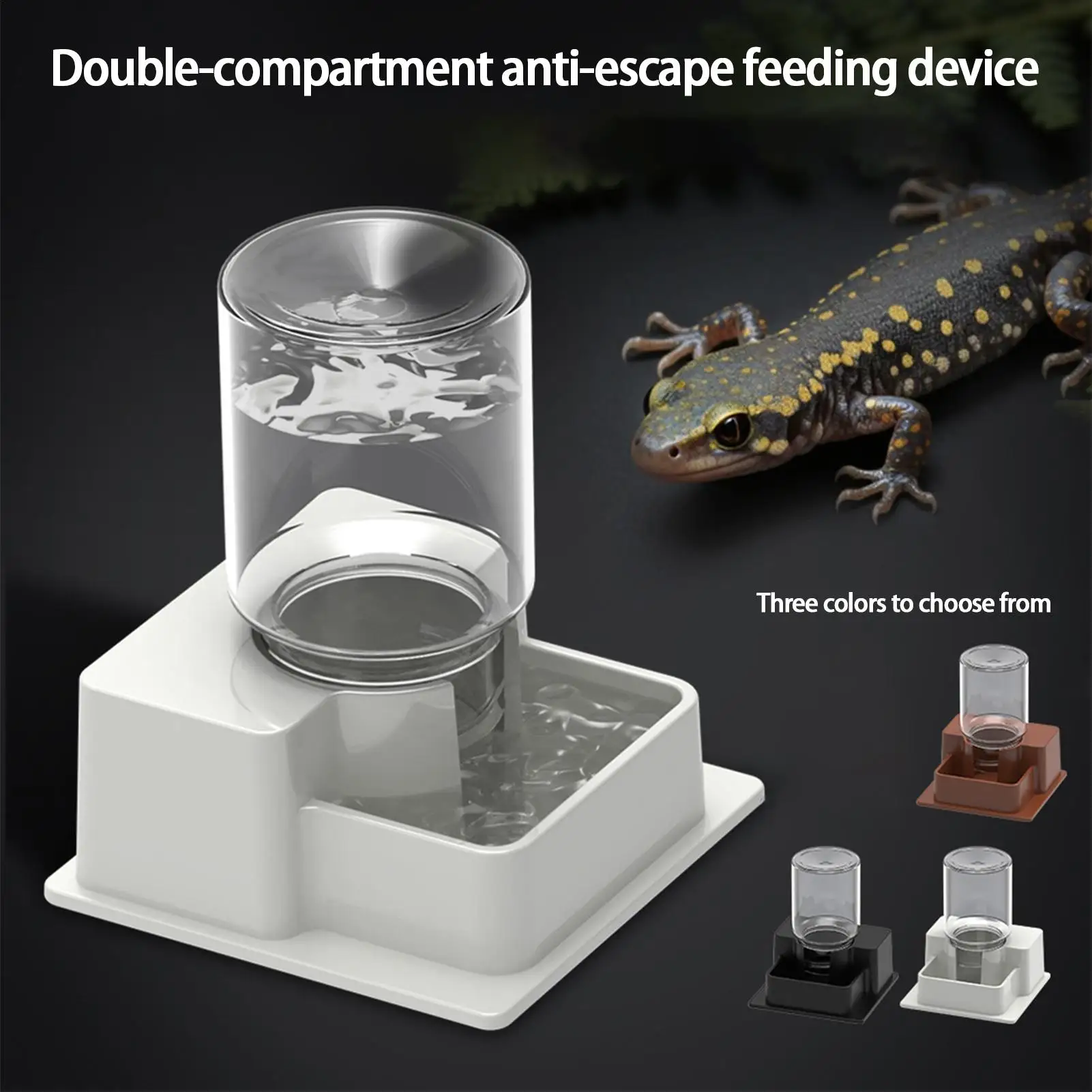 Ciotola Automatica per Acqua per Rettili, Contenitore Riutilizzabile, Stazione di Alimentazione Creativa, Ornamento, Strumento per Bere per Serpenti, Tartarughe e Geco - immagine 3