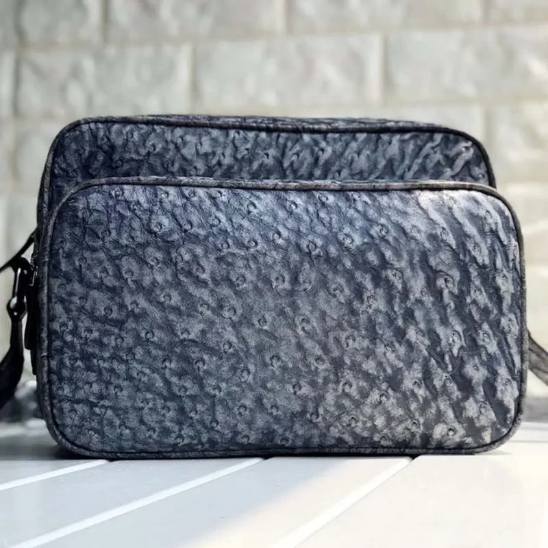 ouruili Ostrich skin leisure business large capacity women's bag zipper women's single shoulder bag cross women handbag
