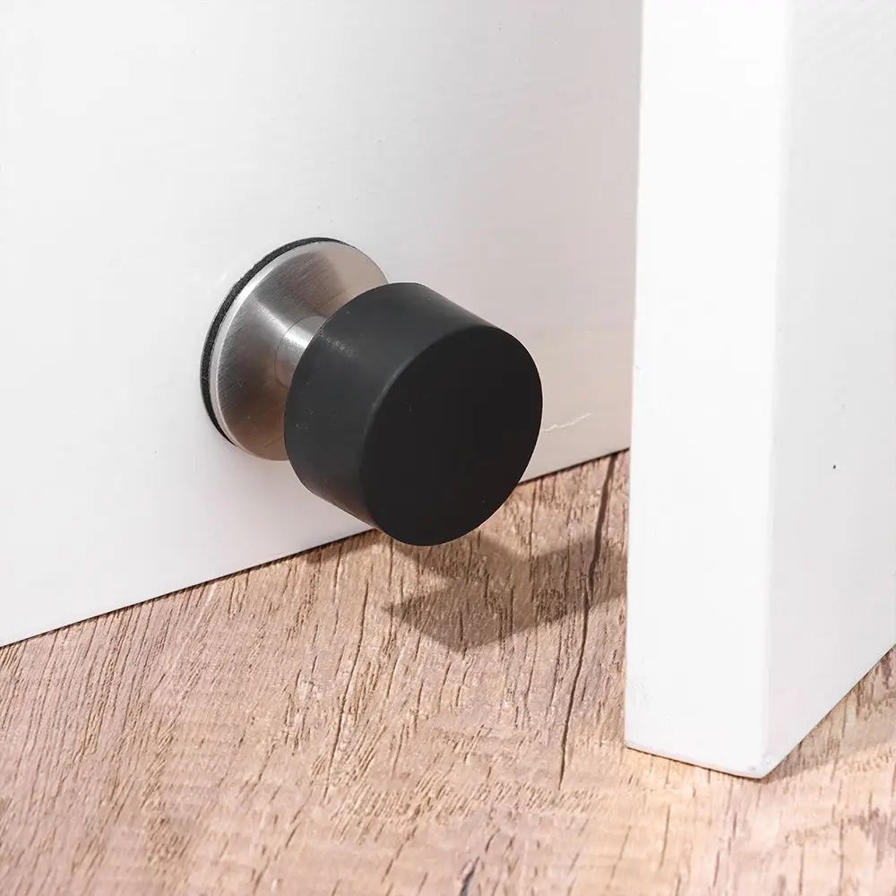 Rubber Door Stopper Self Adhesive Wall Floor Protector Heavy Duty Door Handle Stop Non Punch Mute Doorstop Home Hardware door stopper