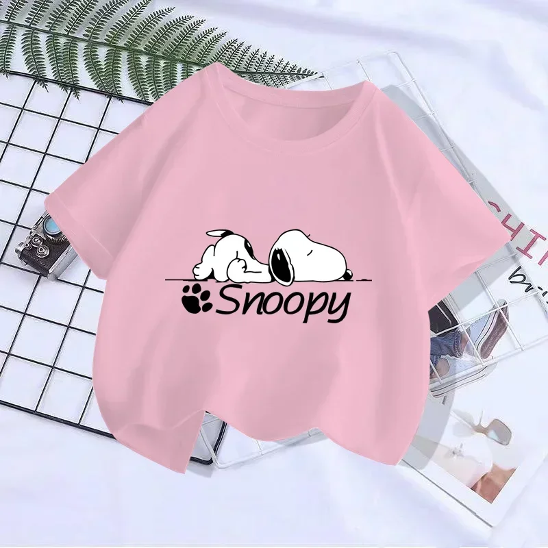 thumbnail image 1 of Camiseta de algodón de dibujos animados de Snoopy para niños y niñas, camiseta de moda para niños y niñas, camiseta de verano para niños, camiseta de moda para niños, camiseta superior 2024, 1 of 5