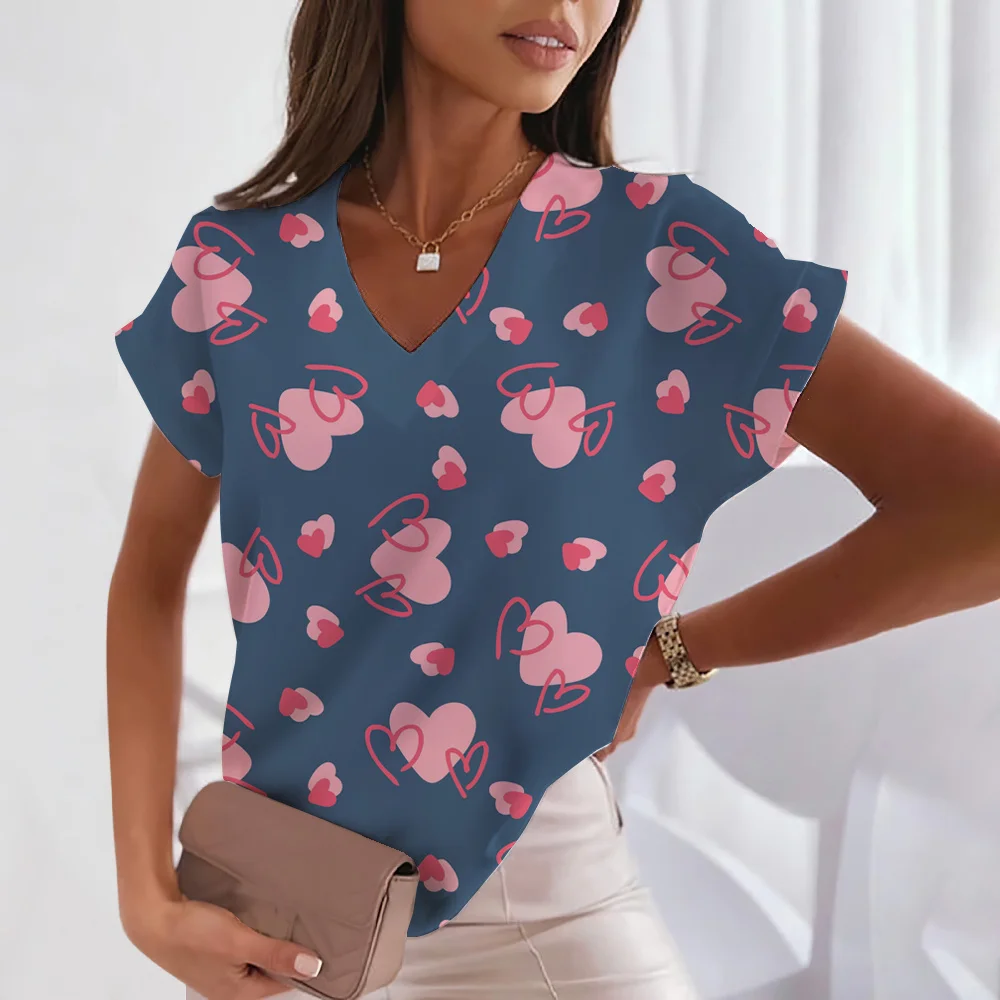 Ladies V Neck Fashion Top 2