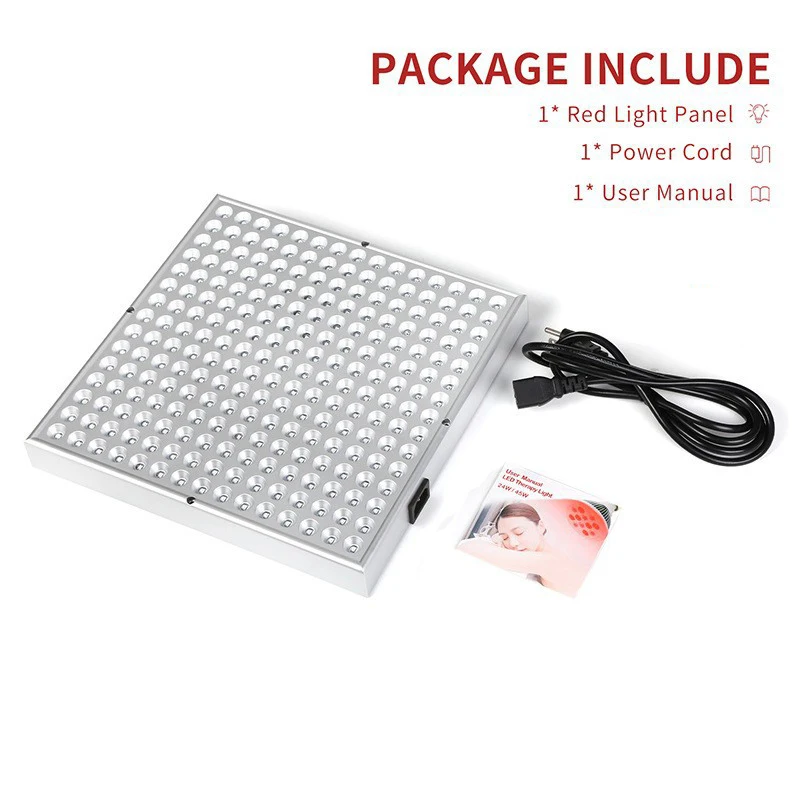 Red LED Light Therapy Panel Lamp for Facial Anti Aging Skin Care Beauty 225 LED Light Body Pain Relief Physical Therapy Tools
