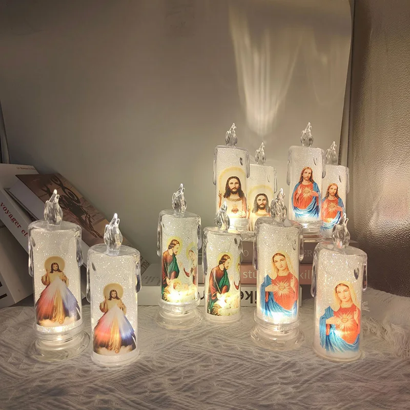 

Иисус католический христианская религиозная церемония девственная электронная безпламенная лампа