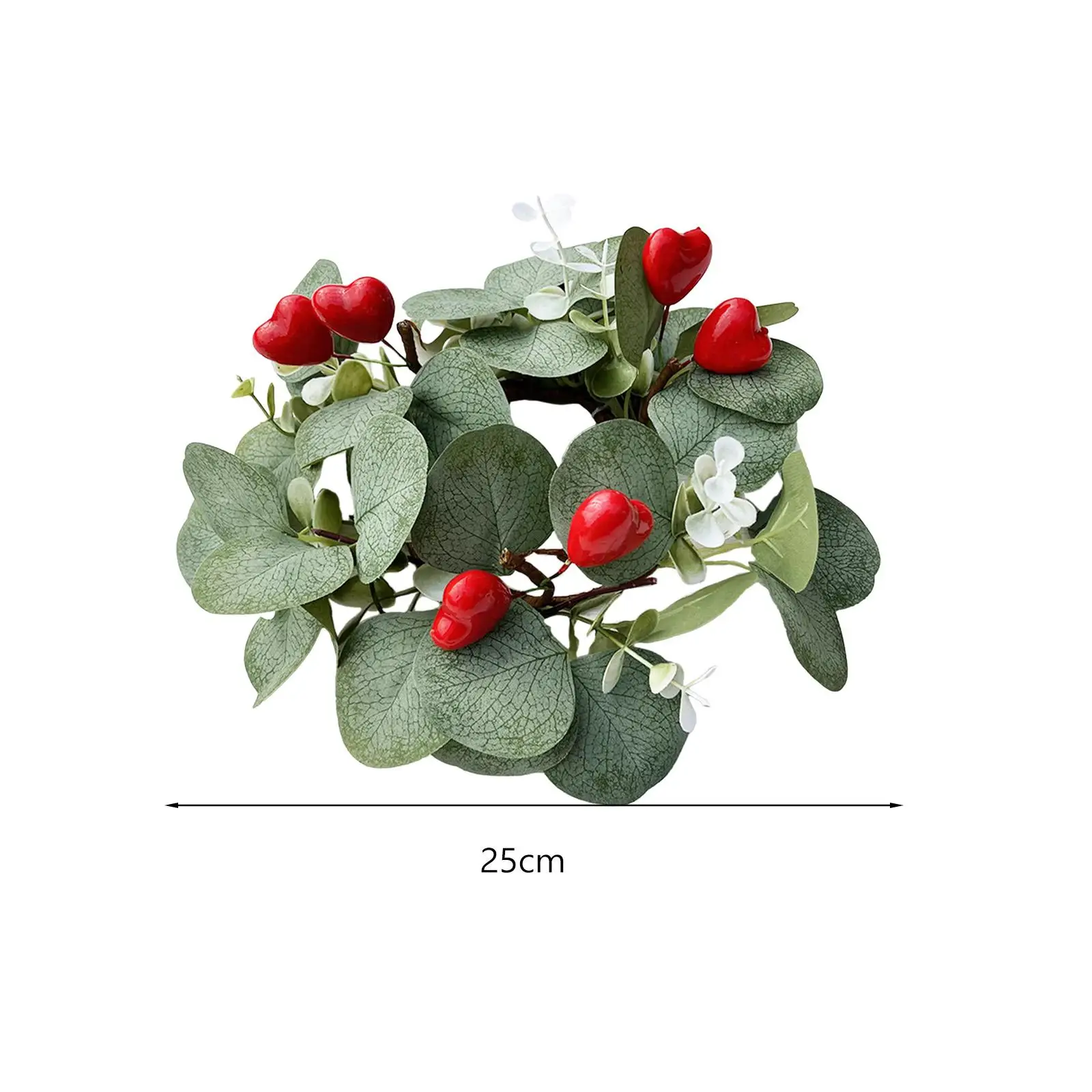 Eucalyptus Wreath Artificial Floral Candle Rings for Restaurant Fireplace