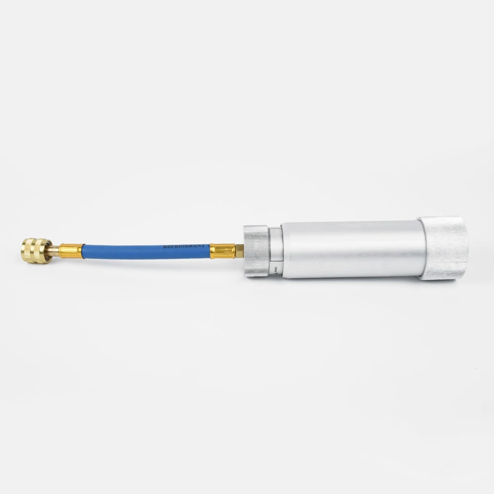 Car Interior Oil Dye Injector AC Adapter Hand Turn Filler Injection Tool Car Auto Oil Dye Injector Adapter UV03QC12L R134A 2 OZ