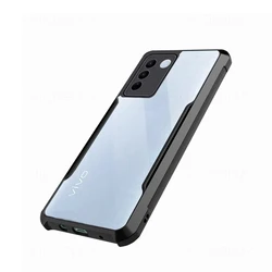 Acrylic Shockproof Silicone Soft Protective Back Cover for Vivo Y29 5G (Black)