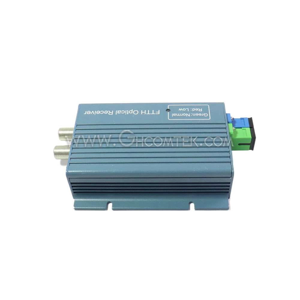 GPON FTTH CATV Optical Receiver High Level With WDM AGC 2*RF Inch Output TV Transmission Ultra Low Light Reception new agc optical receiver two output cable tv digital analog signal ultra low receiving catv optical transmission equipment