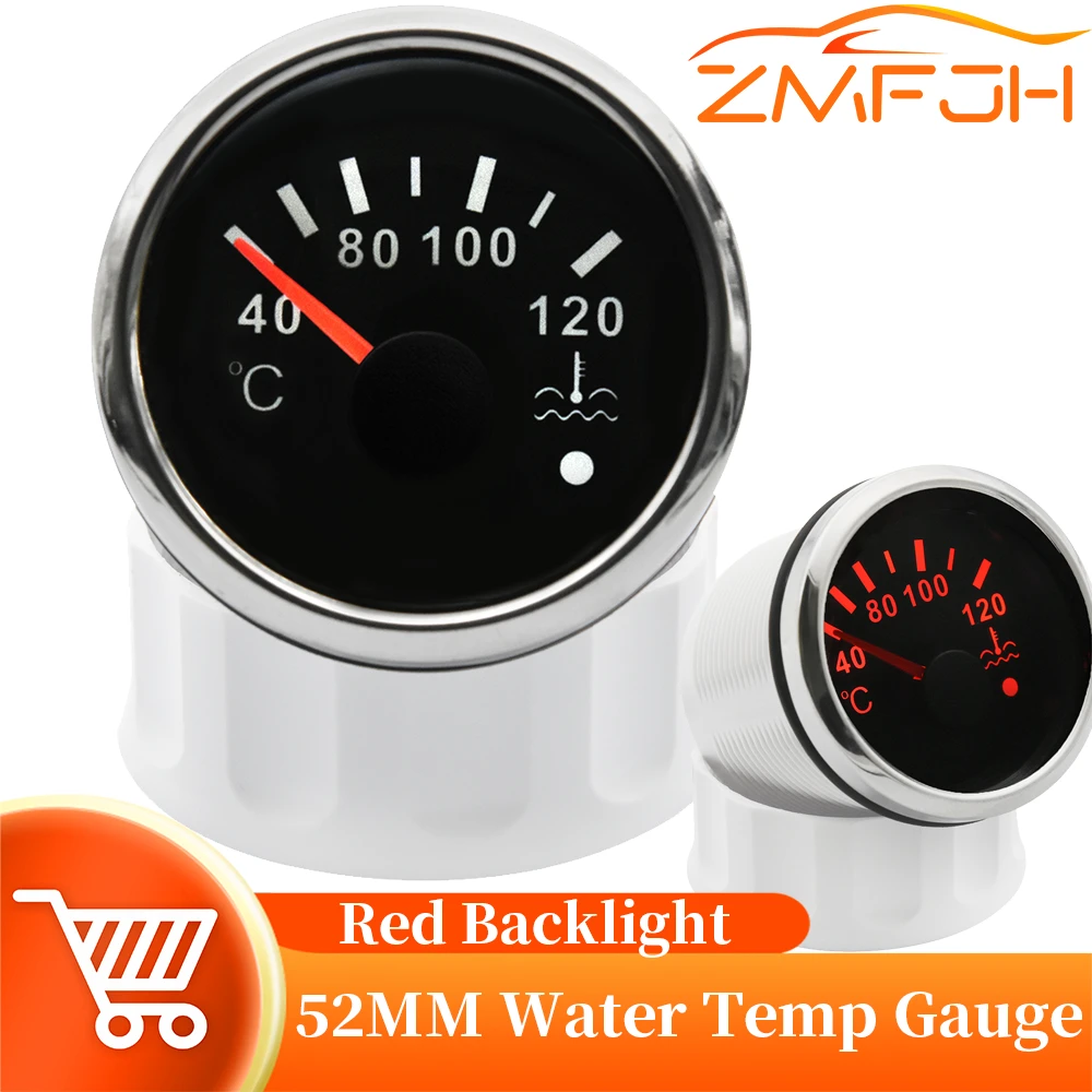 52mm Marine Boat Water Temperature Gauge 40120 Celsius Digital Water