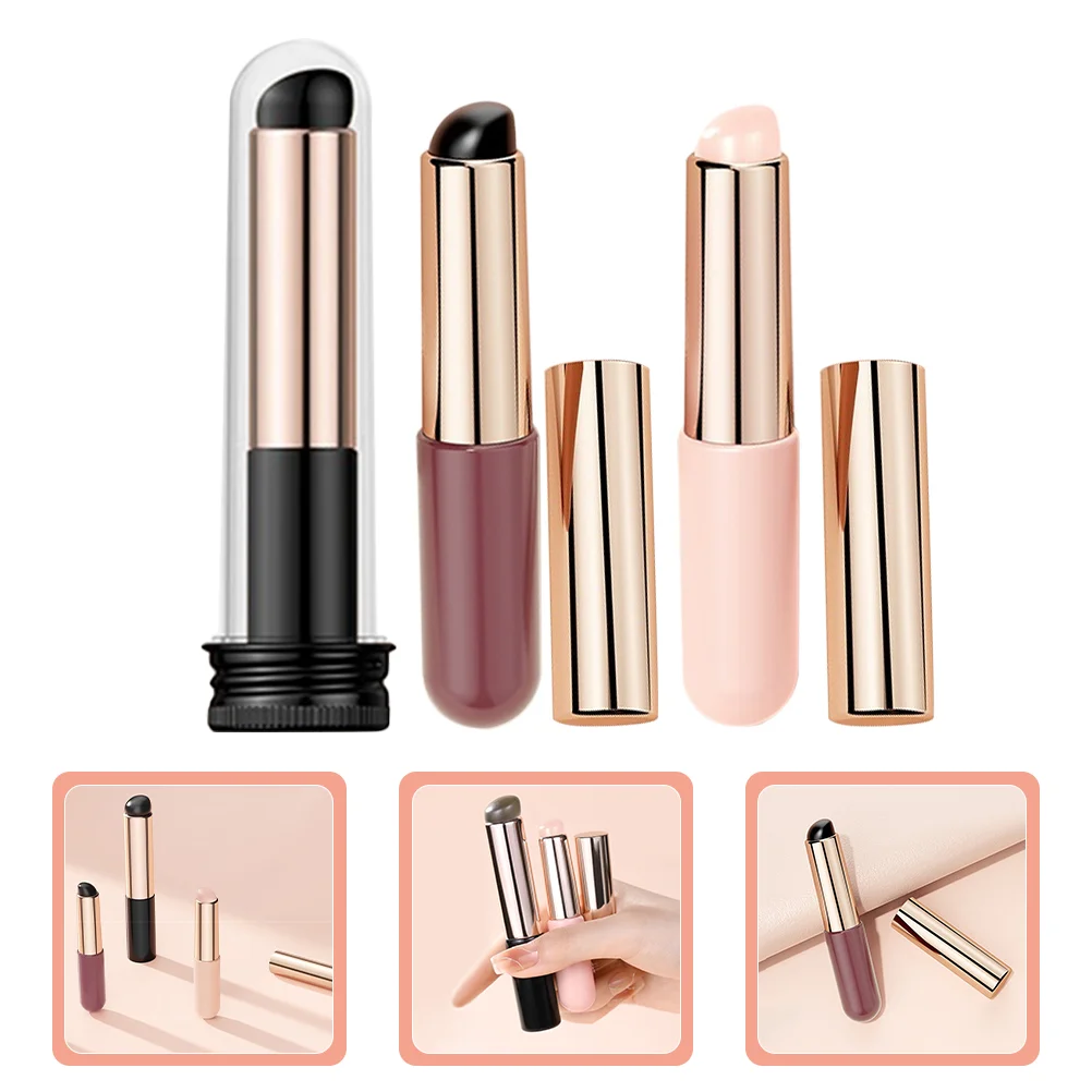 3 Pcs Manicure Tools Applicator Silicone Brush Lip Pat Glue for Nails Supplies