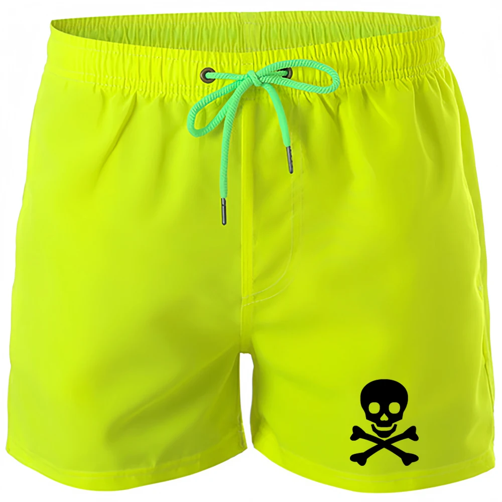 Men's Beach Shorts Swimwear Drawstring with Mesh Lining Male Swimming Trunks Quick drying Swimsuit Mens Swim Briefs Surf Shorts 2