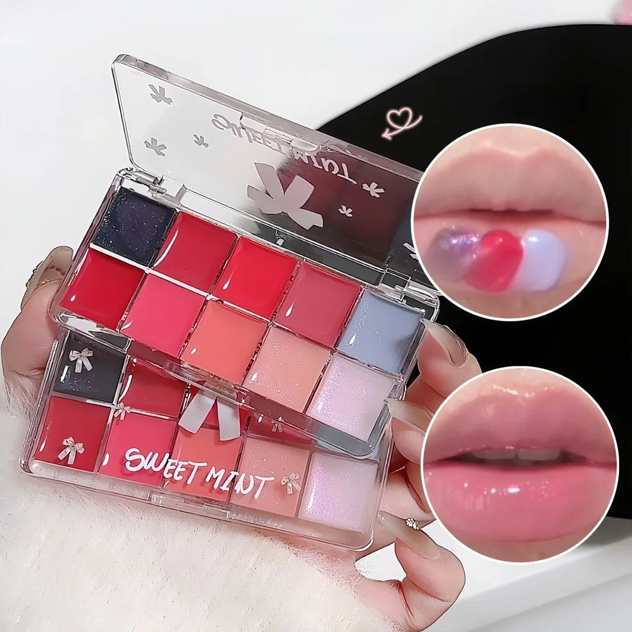 10 Colors Jelly Lip Gloss Glaze Makeup Palette