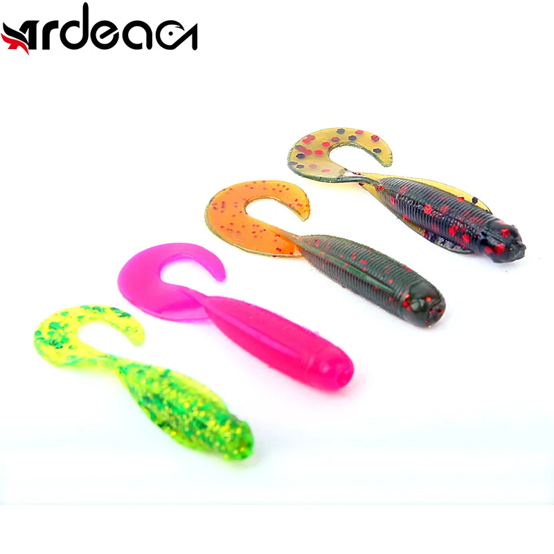 

ARDEA Jig Soft Lure 75mm/3.5g 10pcs Silicone Worm Long Tail Swimbaits Artificial Rubber Wobblers Bass Carp Fishing Tackle