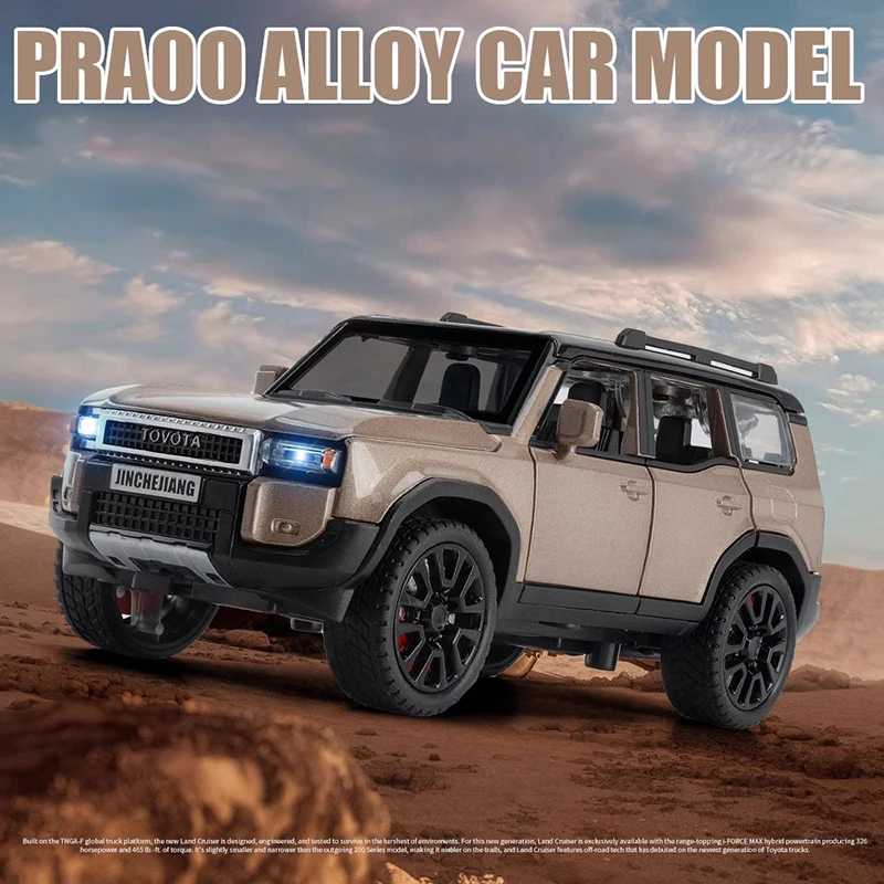 1:32 Toyota Prado Land Cruiser Off-Road Vehicle Diecast Model Car - Metal Alloy Collectible