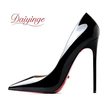 Elegant Woman Heeled Shoes 2026 Trend Luxury Red Bottoms High Heels Pointed Toe Stiletto Pumps 12 cm Party Dress Wedding Shoes 1