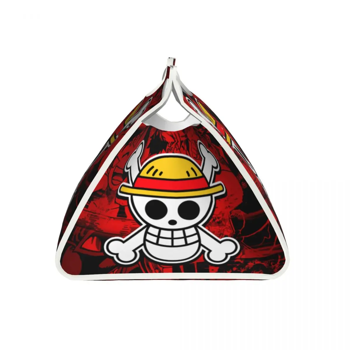 Custom One Piece Straw Hat Pirates Skull Tissue Box Holder Square Anime Manga PU Leather Facial Tissue Box Cover for Car Home 3
