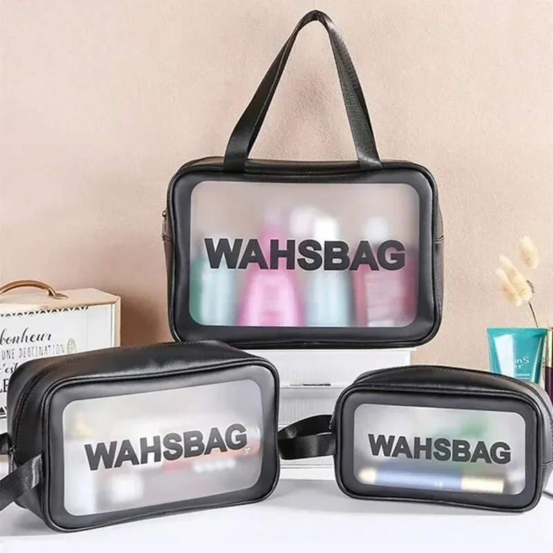 Travel Storage Toiletry Organize Women Large Capacity Waterproof PVC Cosmetic Portable Bag Zipper Make Up Case Female Wash Kit