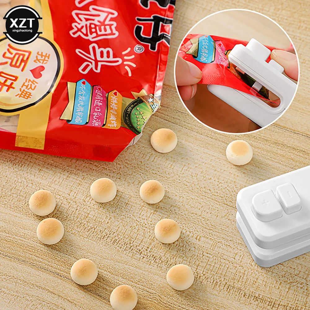 Portable 2in 1 USB Heat Sealer Handheld Sealing Vacuum Machine Charging Food Snack Plastic Storage Bag Sealer For Kitchen Home bag sealer,food vacuum sealer,portable sealing machine