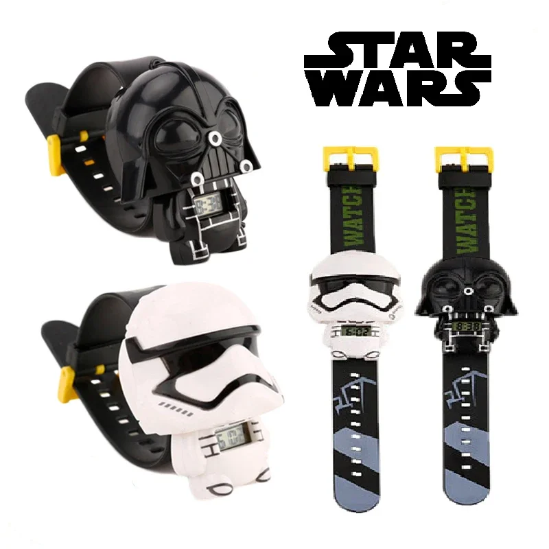 Disney Star Wars Orologi Per Bambini Stormtrooper Darth Vader Action Figure Toys For Kids Collection Dolls Watch Regali Di Compleanno