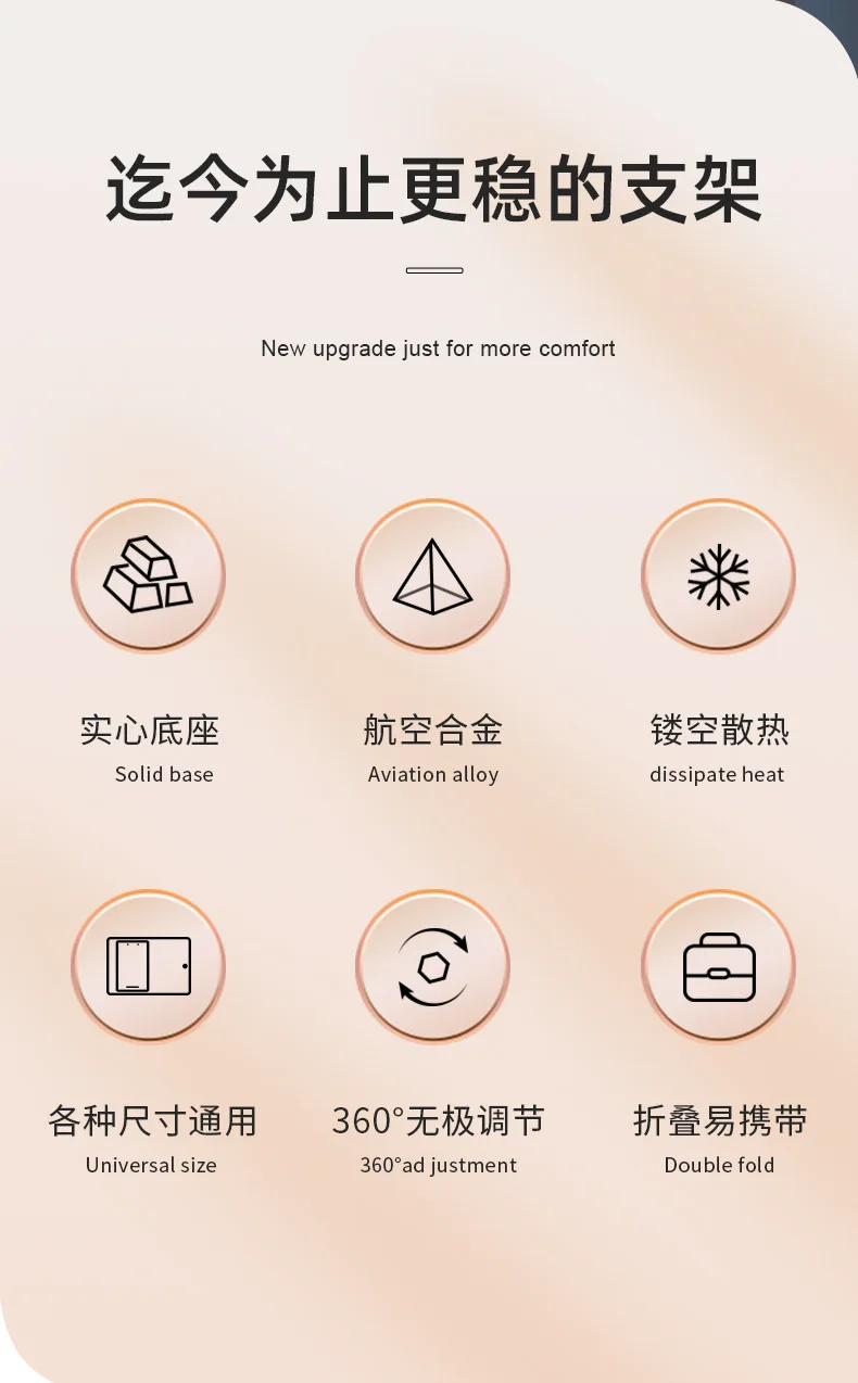 Description Picture 3 of itemLaptop Stand Macbook Elevated Stand Thickened Pro Suspended Stand Lifting Foldable Desktop Support Stand