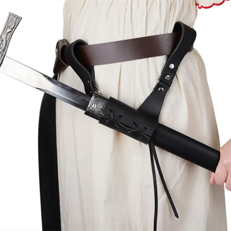 

2022 Medieval Sword Belt Waist Sheath Scabbard Holder Adult Men Larp Knight Battle Weapon Costume Rapier Ring Belt Strap Holster