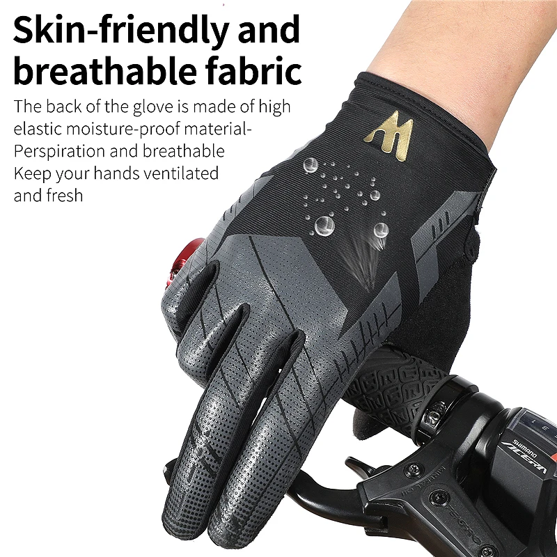 WEST BIKING Cycling Lightweight Sports gloves Shockproof Touch Screen Motorcycle Anti-Slip Skiing Gloves Men Women Riding Gear