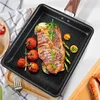 Expanded Size Japanese Tamagoyaki Flat Pan Rectangle Non-Stick Frying Square Egg Roll Omelette Pan With Wooden Handle 4