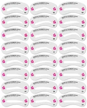

Bivanfe 24 Styles Eyebrow Shaping Stencils Grooming Kit Makeup Shaper Set Template Tool l For Women Beauty Model