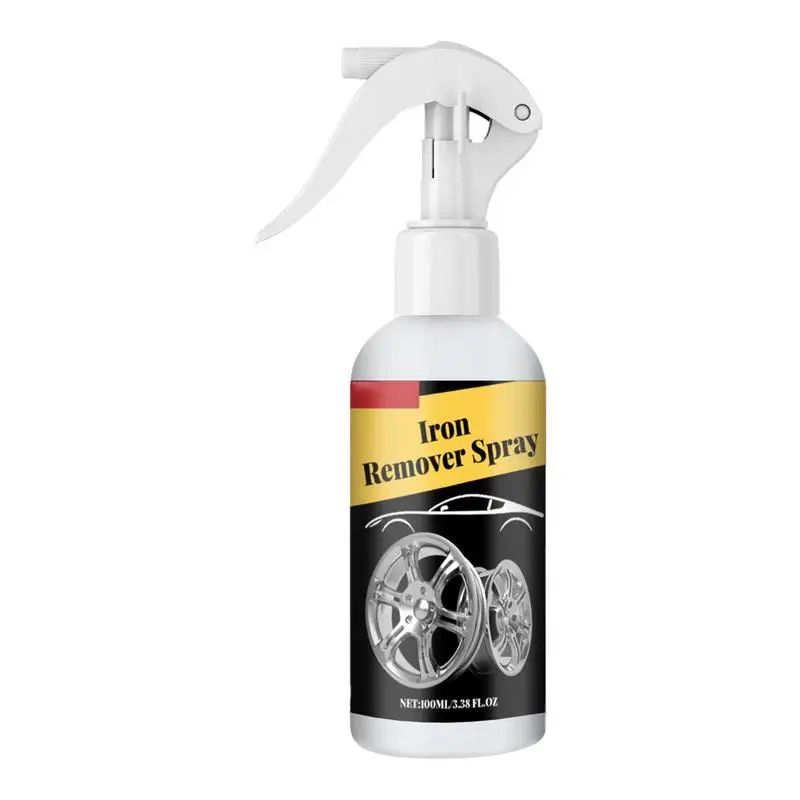 

Car Iron Remover 3.38fl Oz Derusting Spray Iron Decontamination Rust Stain Remover For Cars Chrome Cleaner Spray Remove Iron