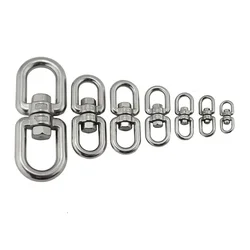 Premium Double Swivel Eye Hook Ring Connector for Hanging Applications - 304 Stainless Steel (M6)