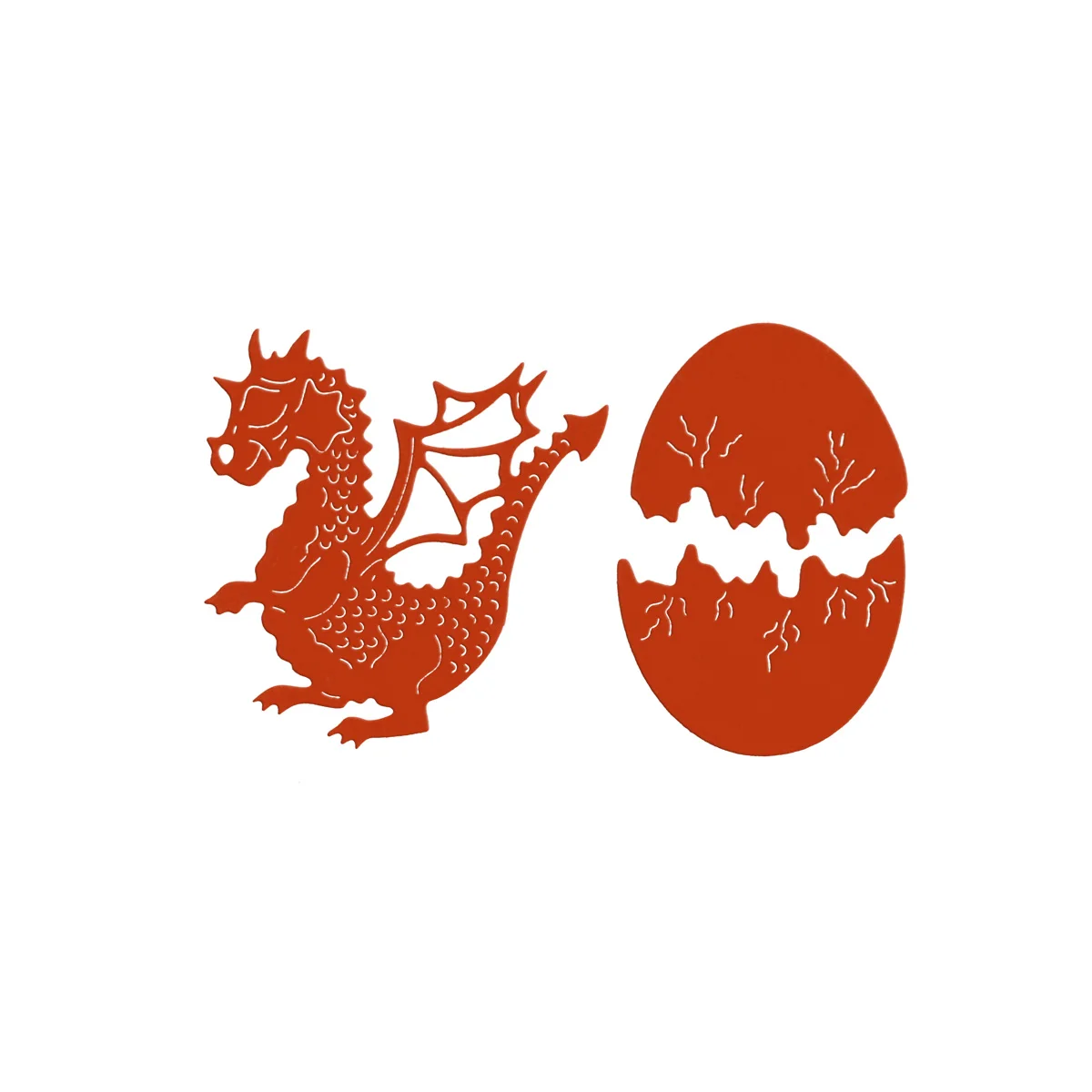 Cartoon Dragon Egg Pattern Metal Cutting Die Cut Stencil Scrapbooking Diy Paper Card Craft Decorating Template Mold Embossing