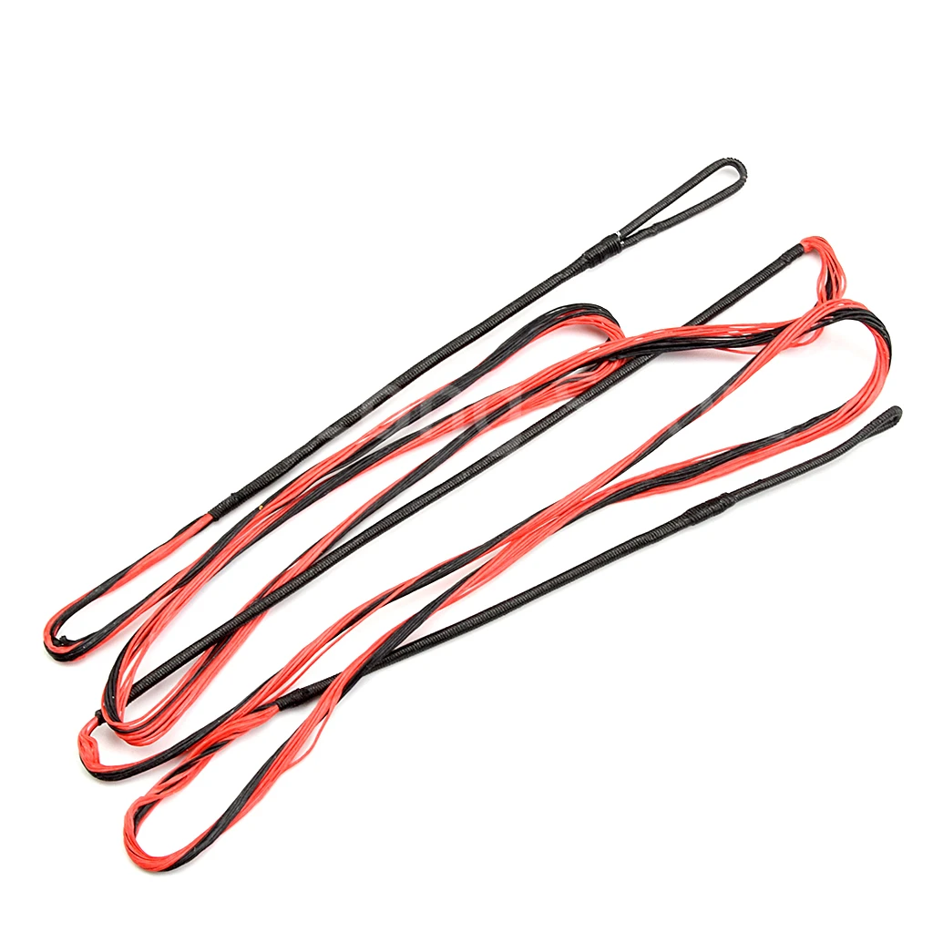Archery Bowstring Recurve Bow String 12/16 Strands 48-70in Black White Red For Recurve Bow Long Bow Traditional Bow 5